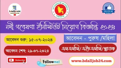 নদী গবেষণা ইনস্টিটিউট নিয়োগ