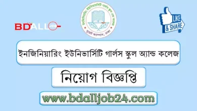 ইনজিনিয়ারিং ইউনিভার্সিটি স্কুল অ্যান্ড কলেজ নিয়োগ