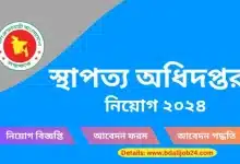 স্থাপত্য অধিদপ্তর নিয়োগ ২০২৪